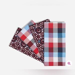 Vera Bradley Napkins in Patriotic Plaid | Set of 4